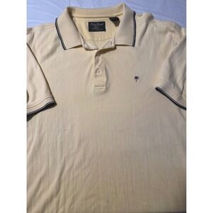 Palm Beach Golf Polo Shirt Mens XL Yellow Palm Tree Short Sleeve